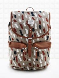 Sandqvist Roald Canvas Backpack In Snow Print