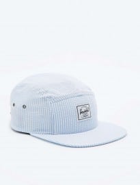 Herschel Supply Co. Glendale Five Panel Cap In Blue And White