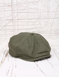 Khaki Herringbone Bakerboy Cap