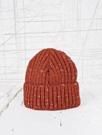 Slub Watchman Beanie Hat In Rust