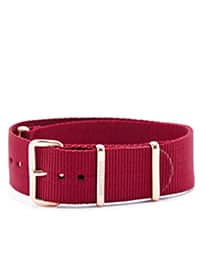 Briston Long Nato Watch Strap In Burgundy