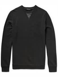 Alexander Wang T By Alexander Wang Leather-trimmed Loopback Cotton-jersey Sweatshirt