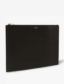 Saint Laurent Textured-leather Pouch