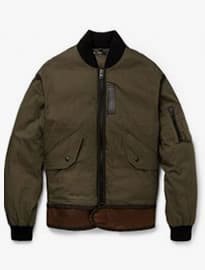 Coach Leather And Shearling-trimmed Cotton-blend Bomber Jacket