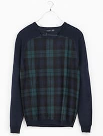 Zara Sweater With Checked Pattern At The Front