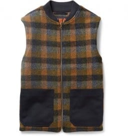 The Workers Club Checked Wool Gilet