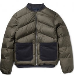The Workers Club Reversible Cotton Drill-trimmed Quilted Down Bomber Jacket
