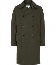 Reiss Governor Double Breasted Mac Green