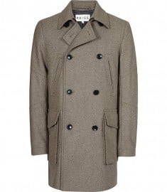 Reiss Bentley Large Pocket Peacoat Heather