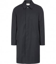 Reiss Curzon Concealed Placket Mac Navy