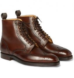 George Cleverley Bryan Leather Brogue Boots