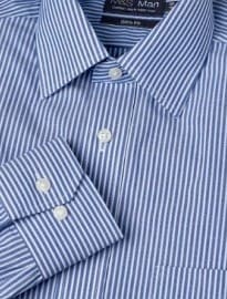 2 Longer Slim Fit Cotton Rich Non-iron Striped Shirt