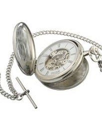 Jean Pierre Mens Skeleton Full Hunter Pocket Watch