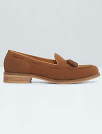 He By Mango Leather Loafers With Tassels