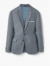 He By Mango Slim-fit Linen Blazer