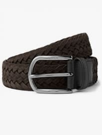 Tods 3.5cm Woven Suede Belt