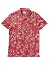 Next Red Print Rever Polo