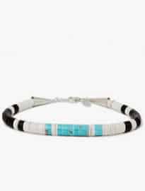 Peyote Bird Sterling Silver Turquoise Jet And Shell Bracelet