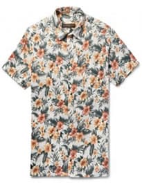 Freemans Sporting Club Floral-print Linen Shirt