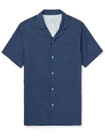 Officine Generale Camp-collar Polka-dot Cotton Shirt