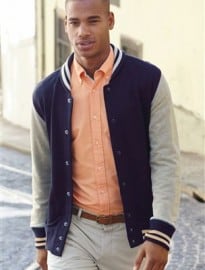 Next Navy Grey Baseball Jacket