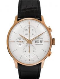 Junghans Meister Chronoscope Gold-tone And Alligator Watch
