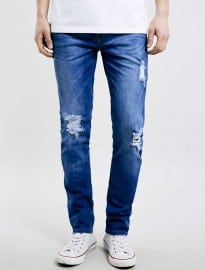 Topman Antioch Blue Stretch Skinny Jeans