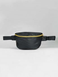 Topman Mi-pac Black Faux Leather Bum Bag