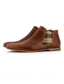 Topman Dune Check Panel Chelsea Boots