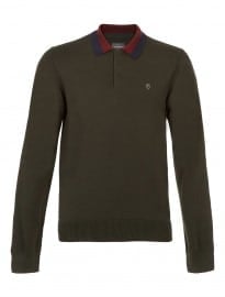 Topman Peter Werth Northdown Long Sleeved Knitted Polo Shirt