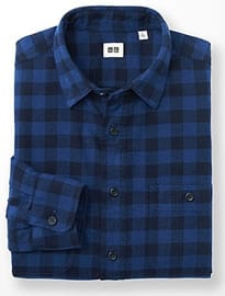 Uniqlo Men Flannel Checked Long Sleeve Shirt R