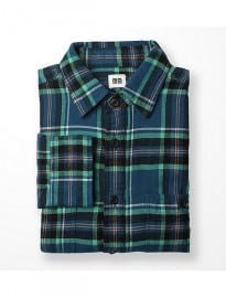 Uniqlo Men Flannel Checked Long Sleeve Shirt A