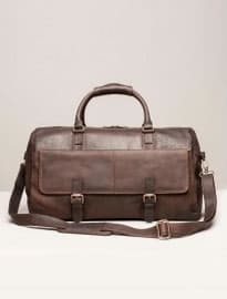 Next Signature Brown Oily Leather Holdall