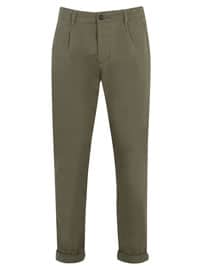 Topman Khaki Relaxed Tapered Chino