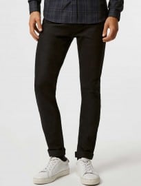 Topman Black Twill Stretch Skinny Chinos