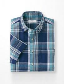Uniqlo Men Linen Cotton Short Sleeve Shirt
