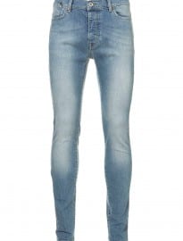 Topman Light Wash Stretch Skinny Jeans