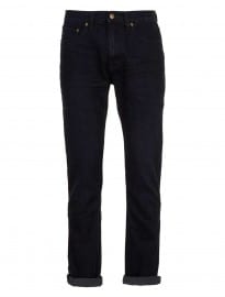 Topman Blue Black Overdyed Vintage Slim Jeans