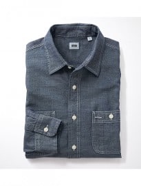 Uniqlo Men Chambray Long Sleeve Shirt A