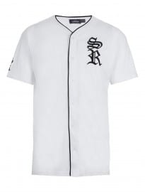 Topman White Gothic Baseball T-shirt