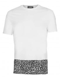 Topman White Hem Leopard T-shirt