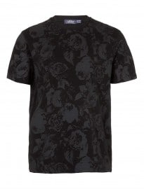 Topman Black Floral Print T-shirt