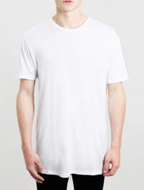 Topman White Longer Length T-shirt