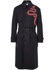 Dries Van Noten Radley Grosgrain-trimmed Wool-blend Trench Coat