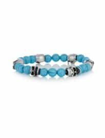 Topman Blue Skull Bead Bracelet