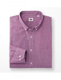 Uniqlo Men Extra Fine Cotton Broadcloth Checked L/s Shirt F