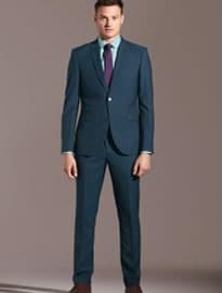 Teal Skinny Fit Suit