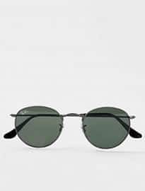 Topman Ray-ban Silver Metal Round Sunglasses