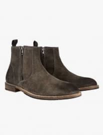 Burton Grey Zip Suede Boots