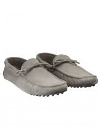 Burton Grey Leather Driving Loafers